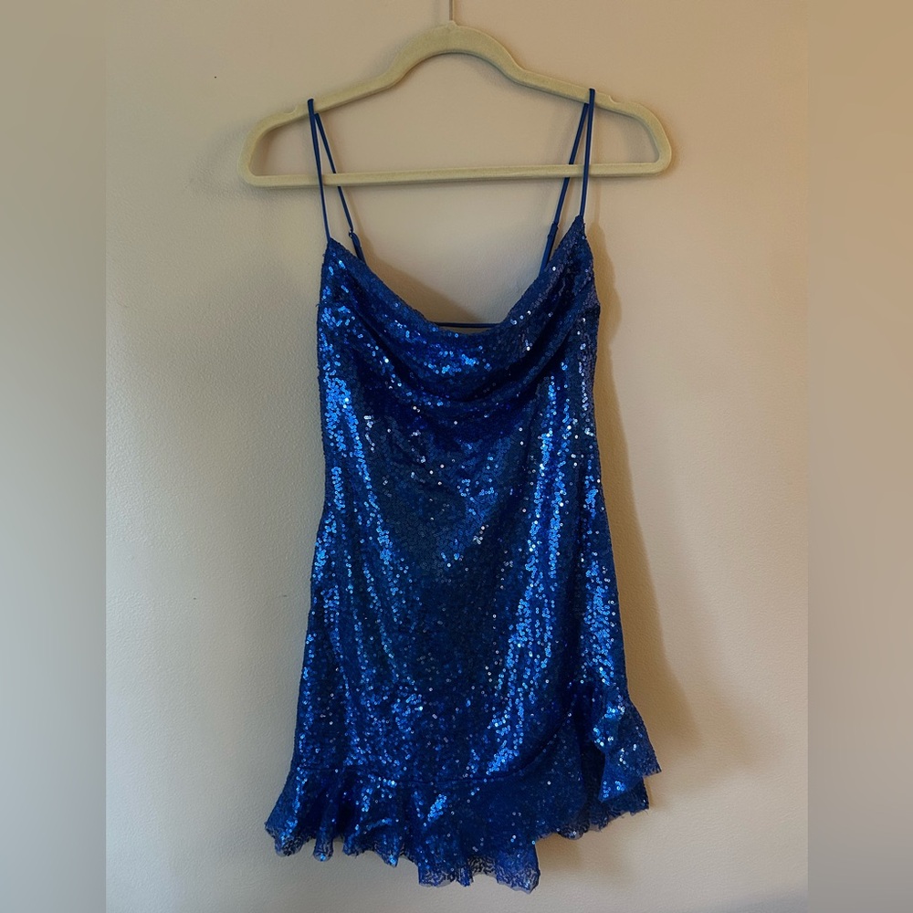Lucy in the Sky Sparkly Blue Dress L